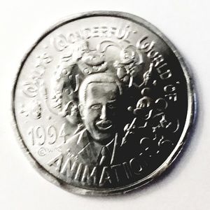 Rare! 1994 WALT DISNEY Animation 1.5" Plastic Coin